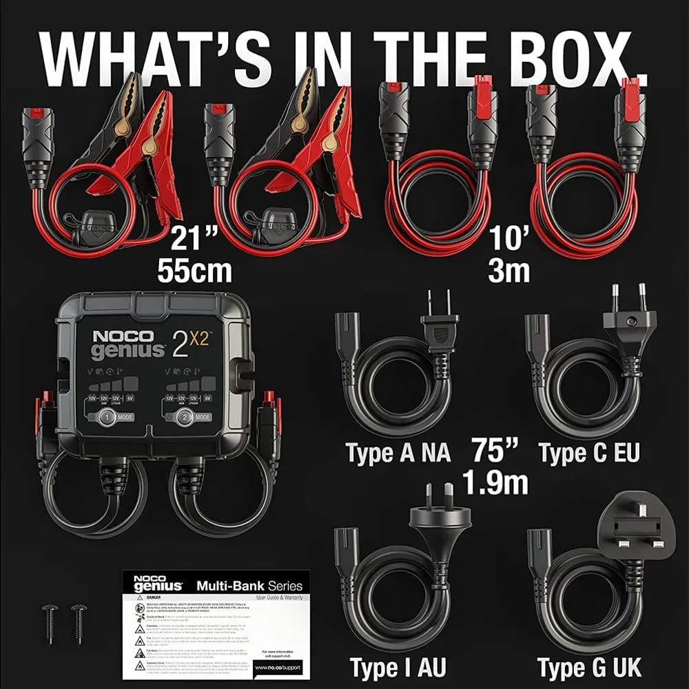 4A 2-Bank Battery Charger